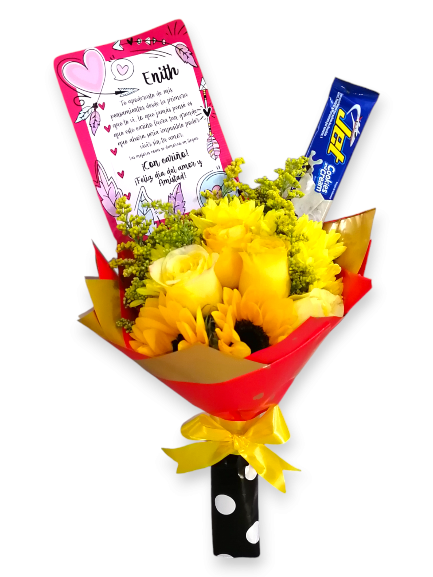 Bouquet Pétalos Dorados