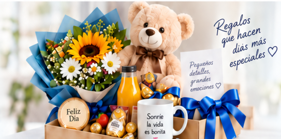 Oso, flores y regalos Bobaditas